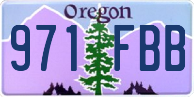 OR license plate 971FBB