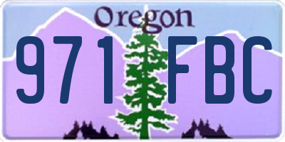 OR license plate 971FBC
