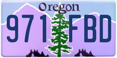 OR license plate 971FBD