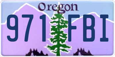 OR license plate 971FBI