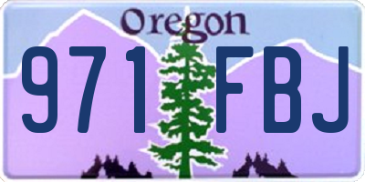 OR license plate 971FBJ