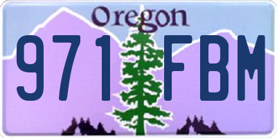 OR license plate 971FBM