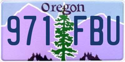 OR license plate 971FBU