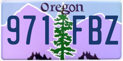 OR license plate 971FBZ