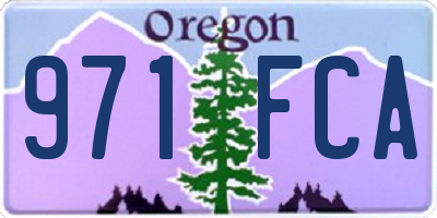 OR license plate 971FCA