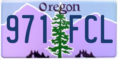 OR license plate 971FCL