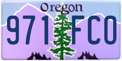 OR license plate 971FCO