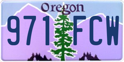 OR license plate 971FCW