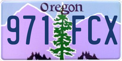 OR license plate 971FCX