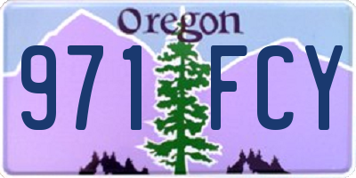OR license plate 971FCY