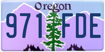 OR license plate 971FDE