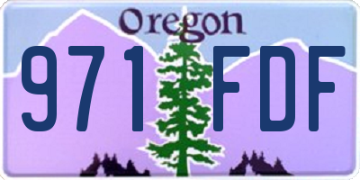 OR license plate 971FDF