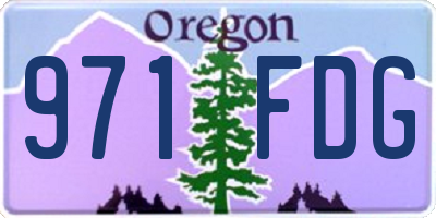 OR license plate 971FDG