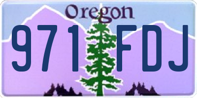 OR license plate 971FDJ
