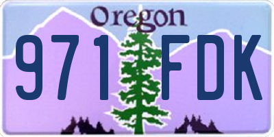 OR license plate 971FDK
