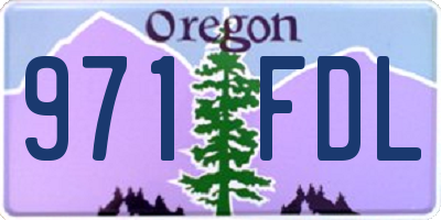 OR license plate 971FDL