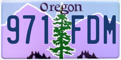 OR license plate 971FDM