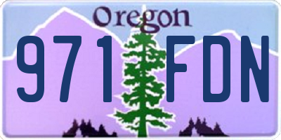 OR license plate 971FDN