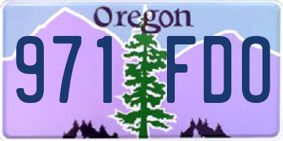 OR license plate 971FDO