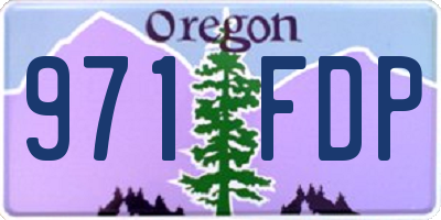 OR license plate 971FDP