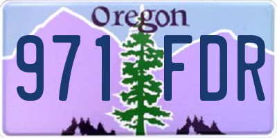 OR license plate 971FDR