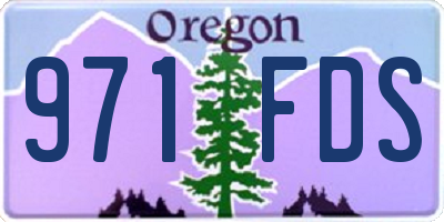 OR license plate 971FDS