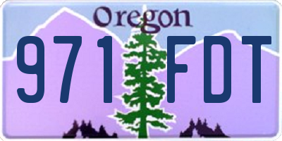 OR license plate 971FDT