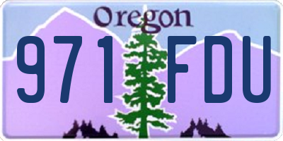 OR license plate 971FDU