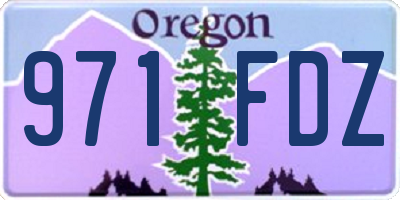 OR license plate 971FDZ