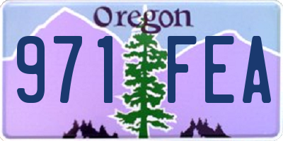 OR license plate 971FEA