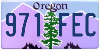 OR license plate 971FEC