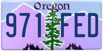 OR license plate 971FED