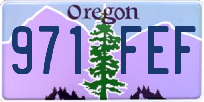 OR license plate 971FEF