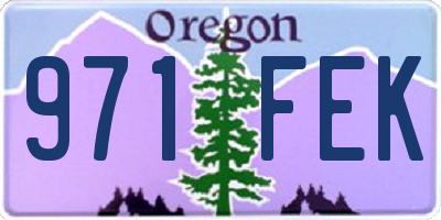 OR license plate 971FEK