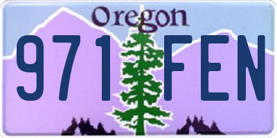OR license plate 971FEN