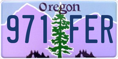 OR license plate 971FER