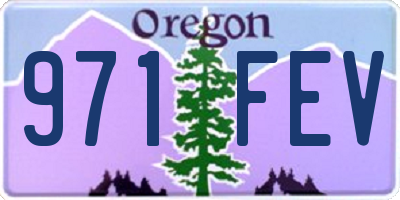 OR license plate 971FEV