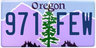 OR license plate 971FEW