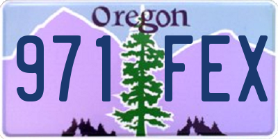 OR license plate 971FEX