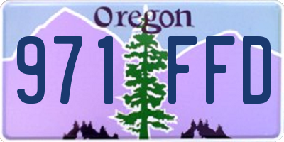 OR license plate 971FFD