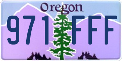 OR license plate 971FFF