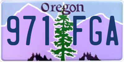 OR license plate 971FGA