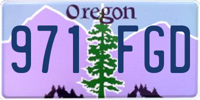 OR license plate 971FGD
