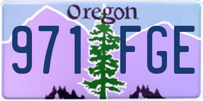 OR license plate 971FGE