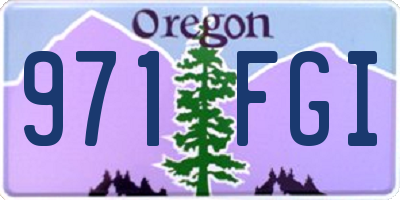 OR license plate 971FGI