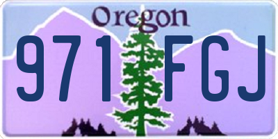OR license plate 971FGJ