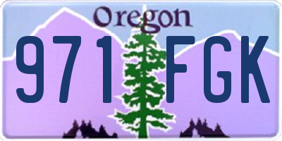 OR license plate 971FGK