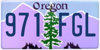 OR license plate 971FGL