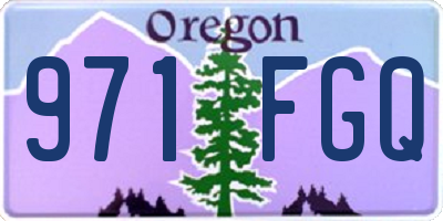 OR license plate 971FGQ