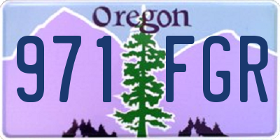 OR license plate 971FGR